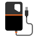 Portable USB external solid state drive data recovery icon